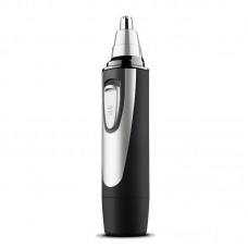 Ear and Nose Hair Trimmer Clipper - 2021 Professional Painless Eyebrow & Facial Hair Trimmer for Men Women, Battery-Operated Trimmer with IPX7 Waterproof, Dual Edge Blades for Easy Cleansing Black 